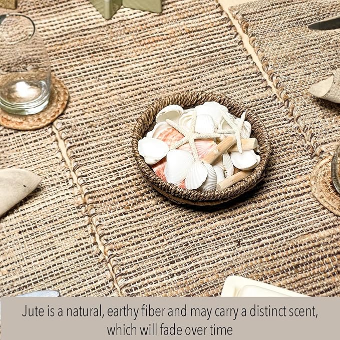 Chardin home Natural Jute Table Runner 13x36 Inch – Vintage Boho Rustic Table - Image 2