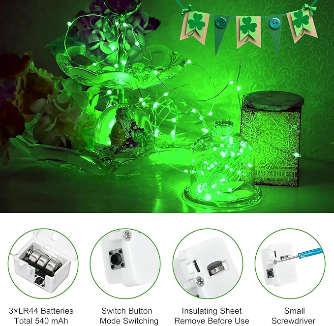btfarm 12 Pack Fairy Lights Battery Operated, 7ft 20 Led Twinkle Lights String - Image 7