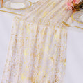 LOMOHOO 10 Ft Gold Table Runner by LOMOHOO