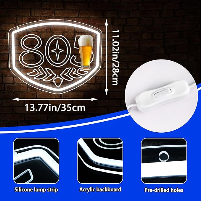 Beer Neon Sign for Wall Decor Beer Neon Lights Bar Led Sign for Man Cave Home - Image 3