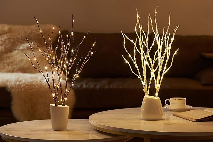 Birchlitland Lighted Brown Branches 18IN 70L Warm White Fairy Lights, LED - Image 5