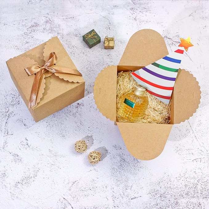 Brown Box for Presents, 10 Pack Small Empty Kraft Paper Gift Boxes - Image 4