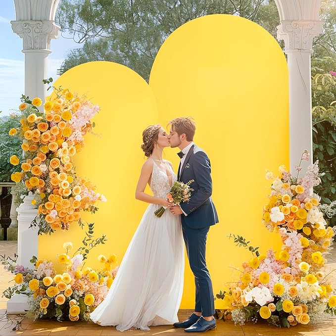 7.2FT Yellow Arch Backdrop Cover - Image 4