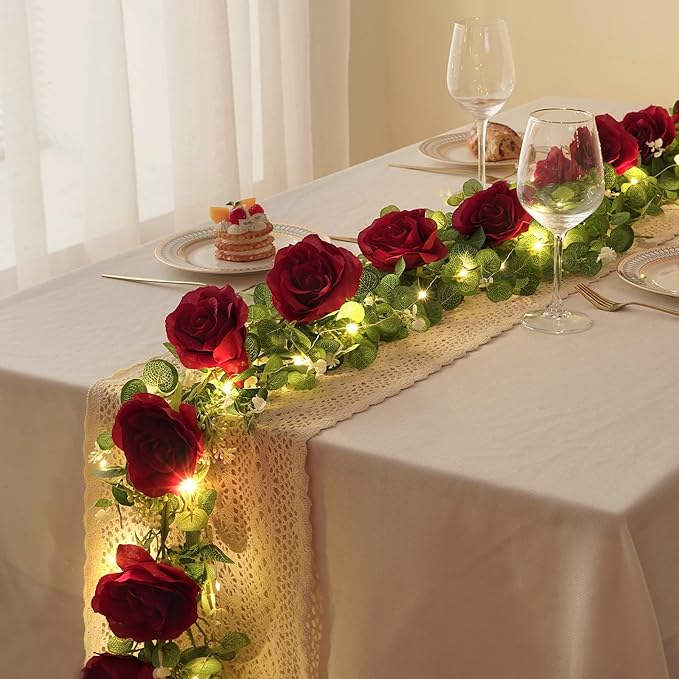 Dolicer 2Pcs 13Ft Artificial Eucalyptus Garlands - Image 2