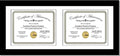 Creative Picture Frames 8X18Bk-W Black Horizontal Double Diploma Frame by CreativePictureFrames