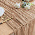 Asee'm Cheesecloth Table Runner 120 Inches Long Nude Boho Gauze Cheese Cloth by Aseem