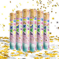 6 Pack Gold Silver Star Confetti Poppers, 12 Inch Confetti Cannon Party Poppers by Zankubom