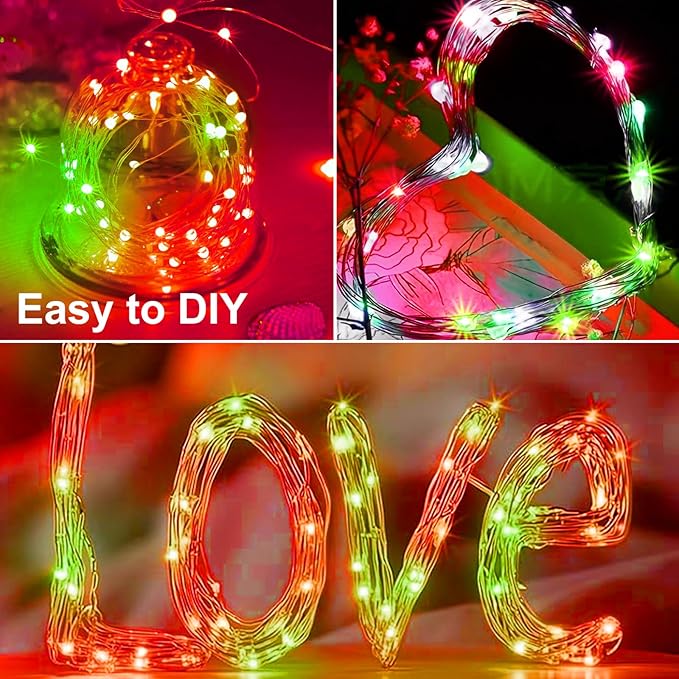 ZGWJ 12 Pack Christmas Fairy Lights Battery Operated, 7ft 20LED Mini Fairy - Image 6
