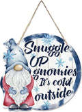 CGBHW Winter Snowflake Snowman Gnome Wooden Sign, Winter Wreath Christmas by CGBHW