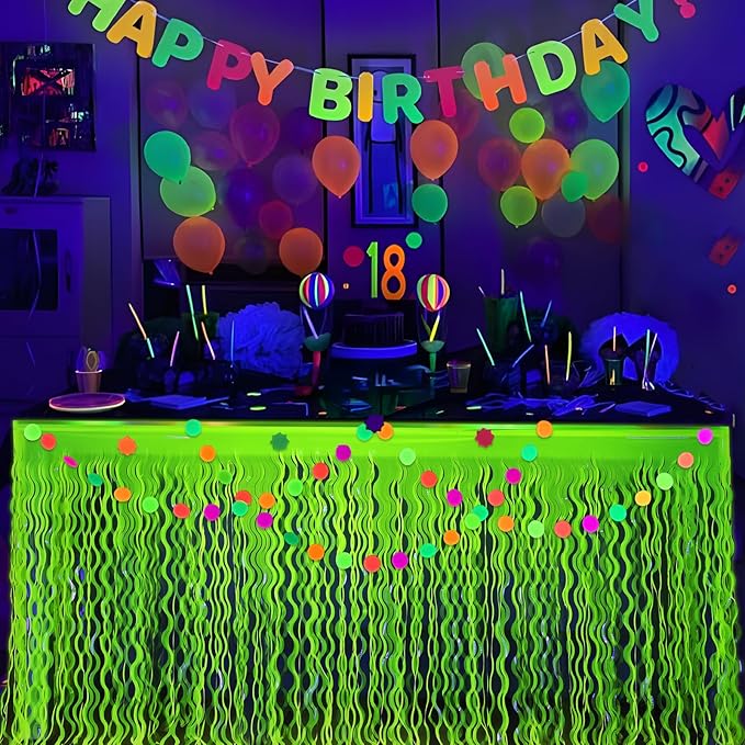 Mega-L Glow in The Dark Party Supplies, 2 Pack Neon Party Decorations - Image 9