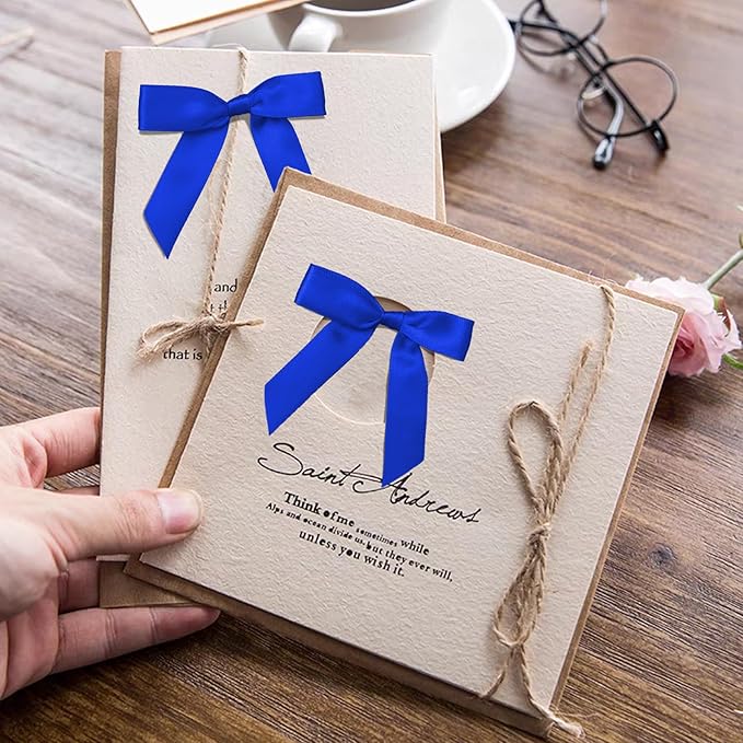 50Pcs Royal Blue Twist Tie Bows - Image 6