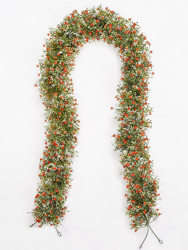 2 Pcs 5.8ft Artificial Baby Breath Flower Vines, Babys Breath Artificial by UqueetenLtd