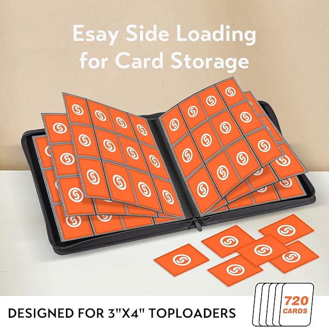 SMYV 12 Pocket Trading Card Binder, Premium PU Cover Card Binder - Image 3