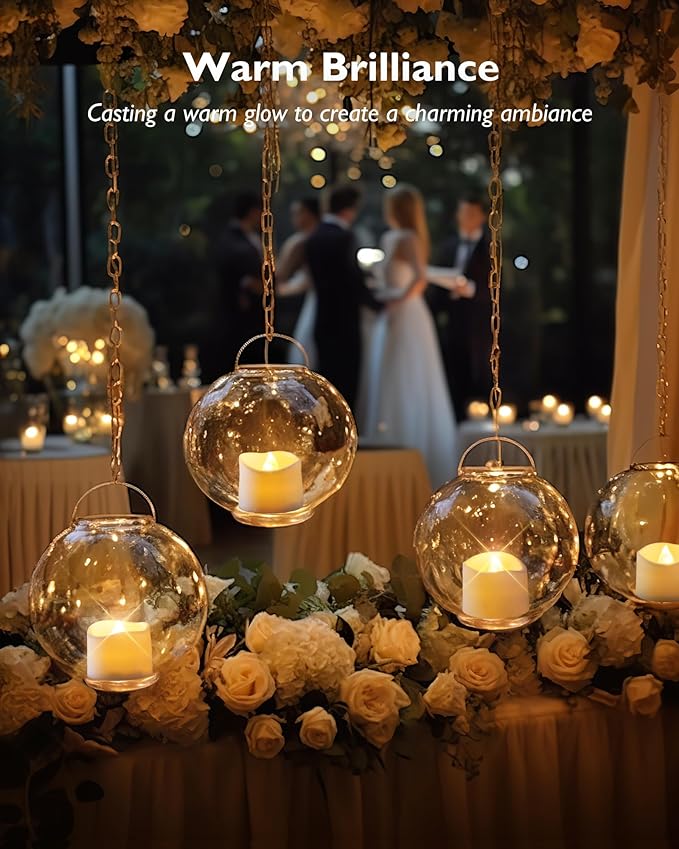 Homemory 12pcs Remote Timer LED Tea Lights Candles, 400+Hours Flickering - Image 2