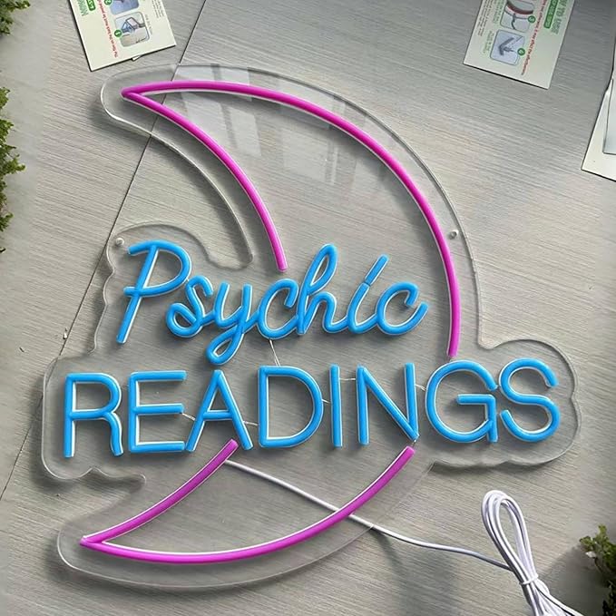 Psychic Moon Tarot Cards Neon Sign, Psychic Reading Led Light, Moon Star Shop - Image 6