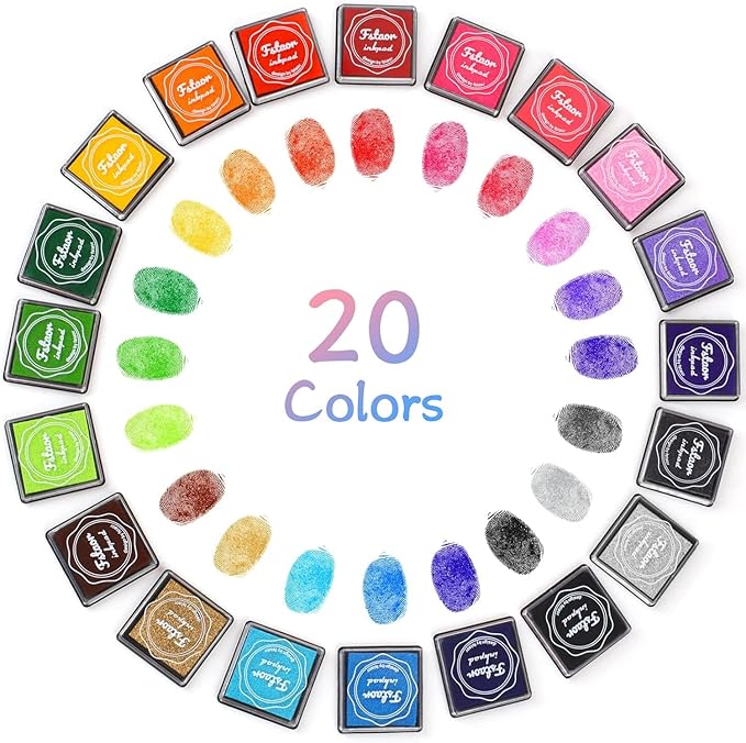 MOYBMG 20 Colors Washable Ink Pads - Image 7
