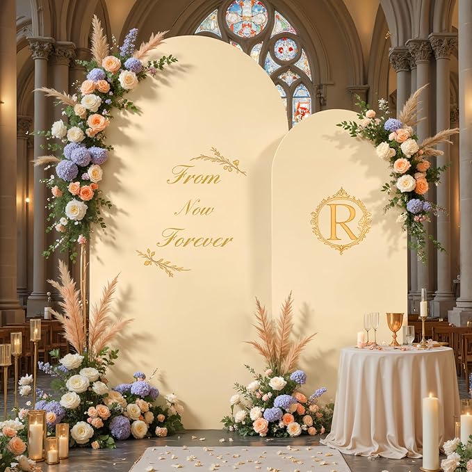 7.2FT 6FT Arch Backdrop Cover for Wedding, Birthday Party Decor, Chiara - Image 4