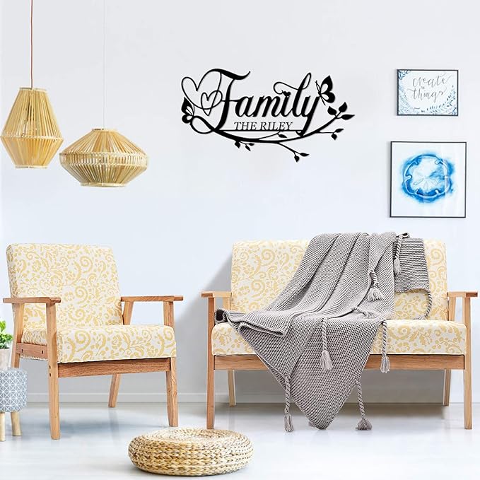Personalized Family Last Name Signs, Custom Signs Outdoor Metal, Monogram Metal - Image 3