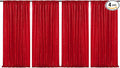JYFLZQ Red Sequin Backdrop Curtains 2ft x 8ft 4 Panel Glitter Photo Booth by JYFLZQ