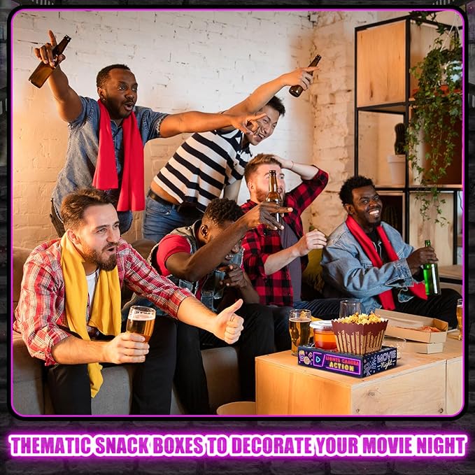 Faccito 36 Pcs Movie Night Snack Trays Movie Theater Snack Boxes Night Supply - Image 5