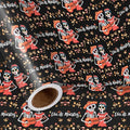 LeZakaa Day of the Dead Wrapping Paper Roll, Día de Muertos Skeleton Couple by LeZakaa