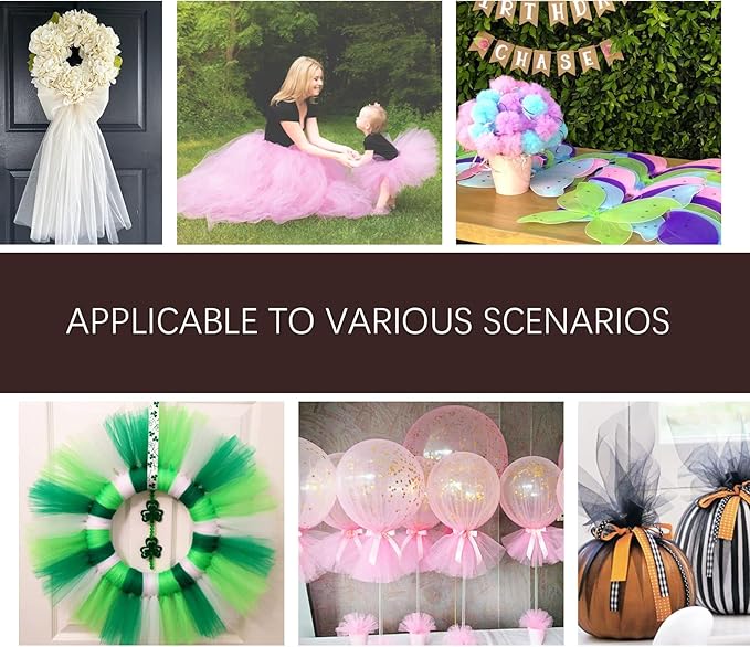 54" by 20 Yards Tulle Fabric Rolls Tulle Ribbon Tutu Spool Bolt - Image 8