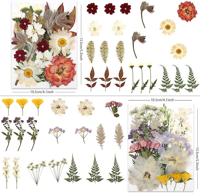 80P Vintage Pastel Dried Flowers - Image 3