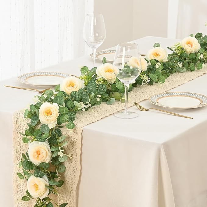 Dolicer 4Pcs 26Ft Artificial Eucalyptus Garlands - Image 2
