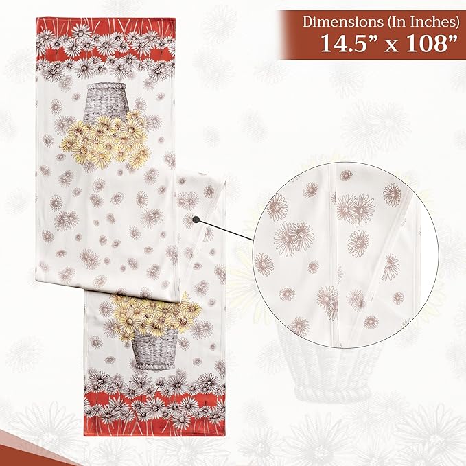 Maison d' Hermine Table Runner 100% Cotton Double Layer Table Runners 108 - Image 6