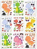 Aowplc 30 Sheets Make A Dinosaur Stickers by Aowplc