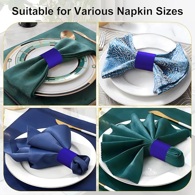 Polymer Material Reusable Napkin Band, Glue-Free Tear-Proof Water Resistant - Image 4