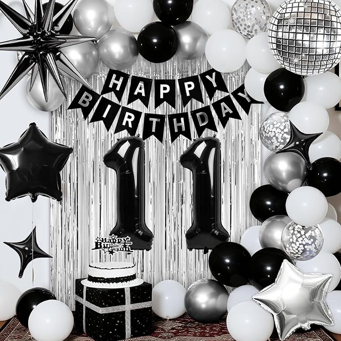 11th Birthday Decorations for Boys Girls, Fringe Curtains Kit - Image 7