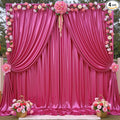 20x10ft Shimmer Hot Pink Sequin Backdrop Curtain by LeegleriTableSkirt