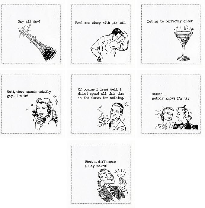 Five Star Napkins Pride Quotes, Beverage Napkins, Bar Napkins, Cloth Napkins - Image 4