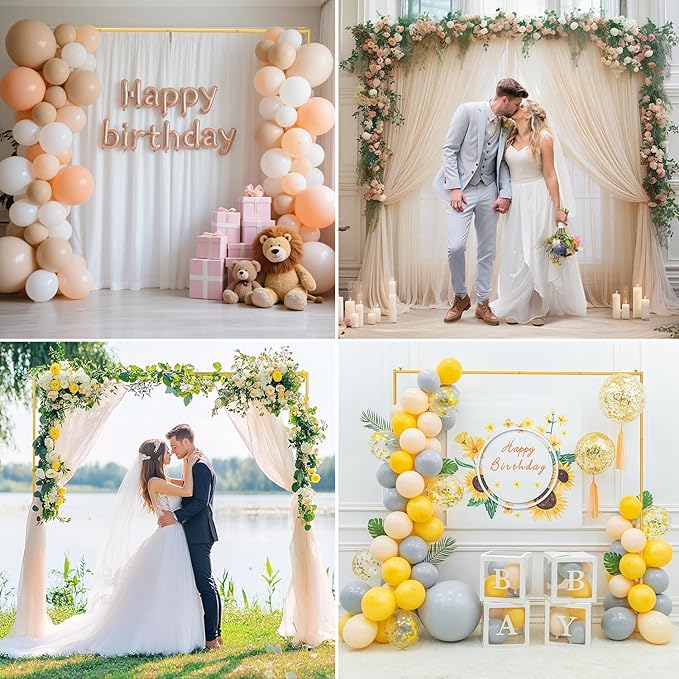 Backdrop Stand, 6.6FT x 6.6FT Backdrop Stand Heavy Duty, Birthday Party - Image 5