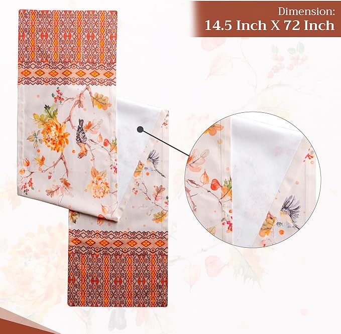 Maison d' Hermine Table Runner 100% Cotton Single Layer Table Runners 72 inches - Image 4