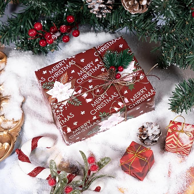 LeZakaa Christmas Wrapping Paper Roll - Image 2