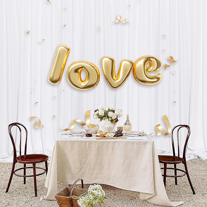 MEETSKY White Backdrop Curtains - Image 3