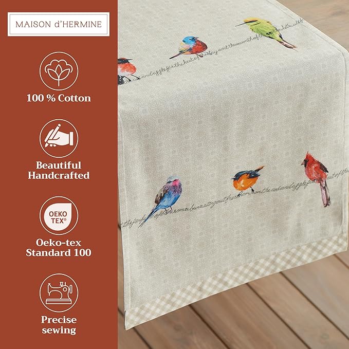 Maison d' Hermine Table Runner 100% Cotton Double Layer Table Runners 108 - Image 2