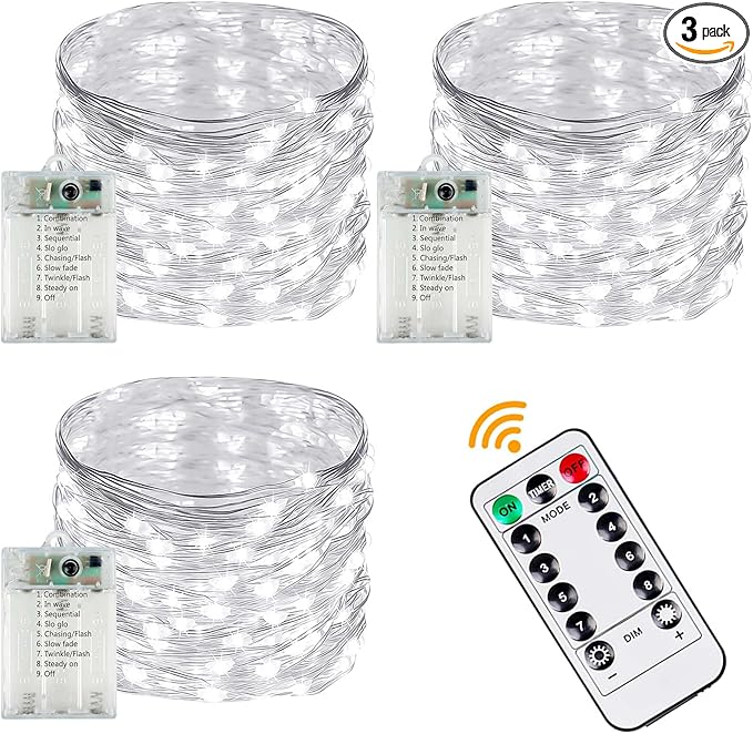 3 Pack Fairy Lights Battery Operated by Halloween