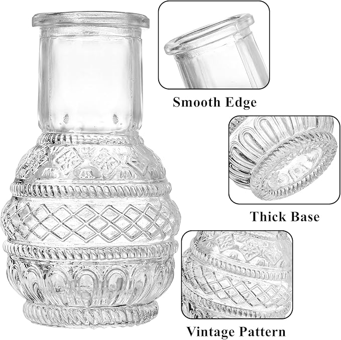 Tebery 20 Pack Glass Bud Vases, Vintage Mini Glass Vase Set Bulk - Image 3