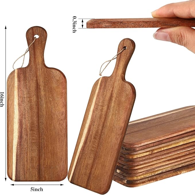 Patelai 12 Packs Wooden Cutting Board Set - Image 2