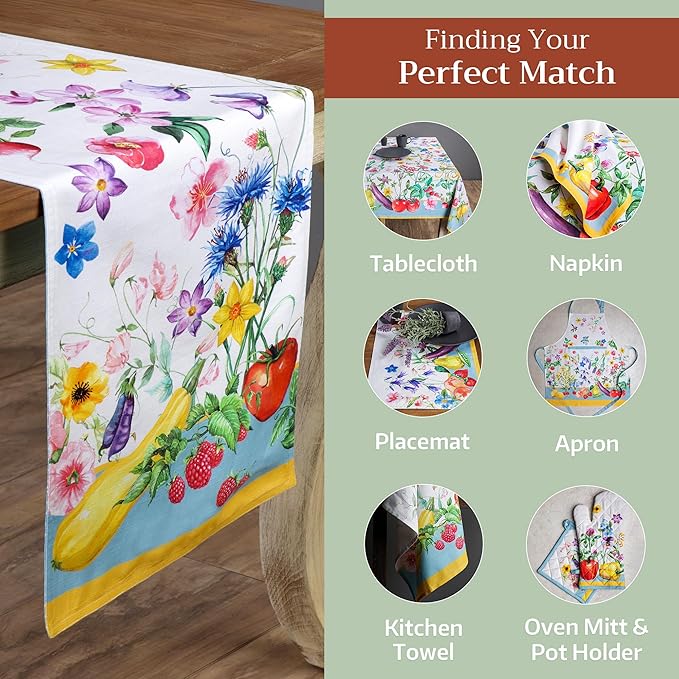 Maison d' Hermine Table Runner 100% Cotton Double Layer Table Runners 108 - Image 5