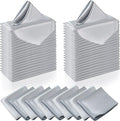 Manyshofu 60 Pieces Silver Satin Napkins by Manyshofu