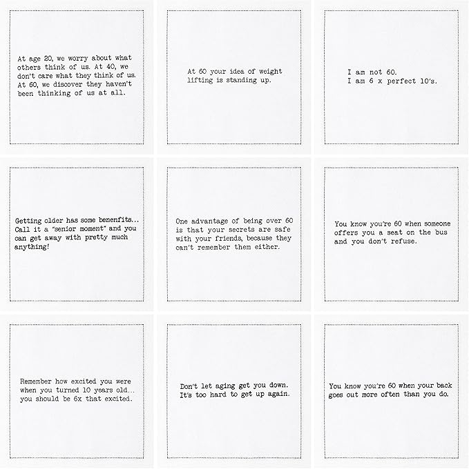 Five Star Napkins 60th Birthday Quotes White Cotton Cocktail Napkins, Beverage - Image 3