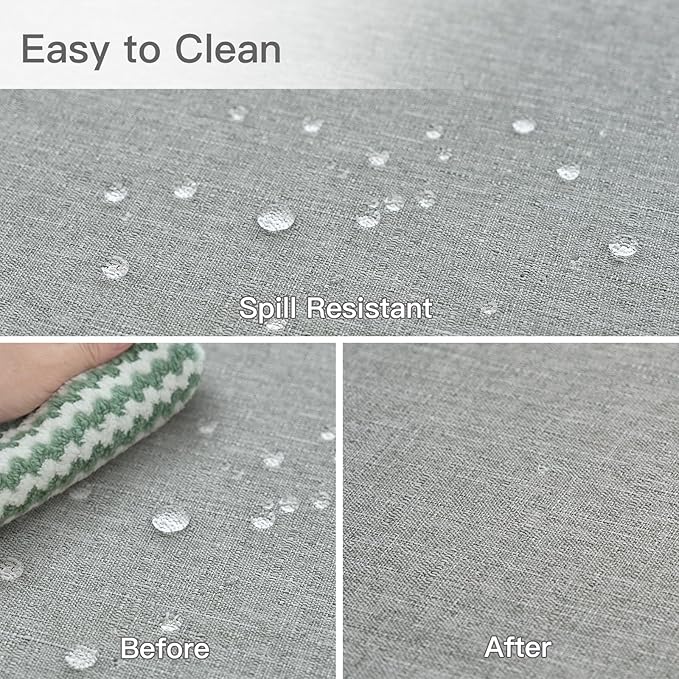 maxmill Linen Textured Tablecloth Spill-Proof Stainproof Wrinkle Free Washable - Image 5
