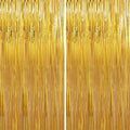 Crosize 8 Pack 3.3 x 9.9 ft Gold Foil Fringe Curtains Party Decorations by Crosize