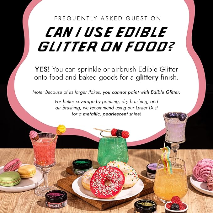 MONÉGASQUE Baby Pink Edible Glitter - Image 4