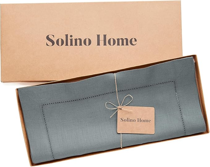 Solino Home Linen Hemstitch Table Runner 60 Inches - Image 6