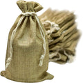 50 Burlap Bags with Drawstring, 5x8 Inch Gift Bag Bulk Pack by SupplyFriend
